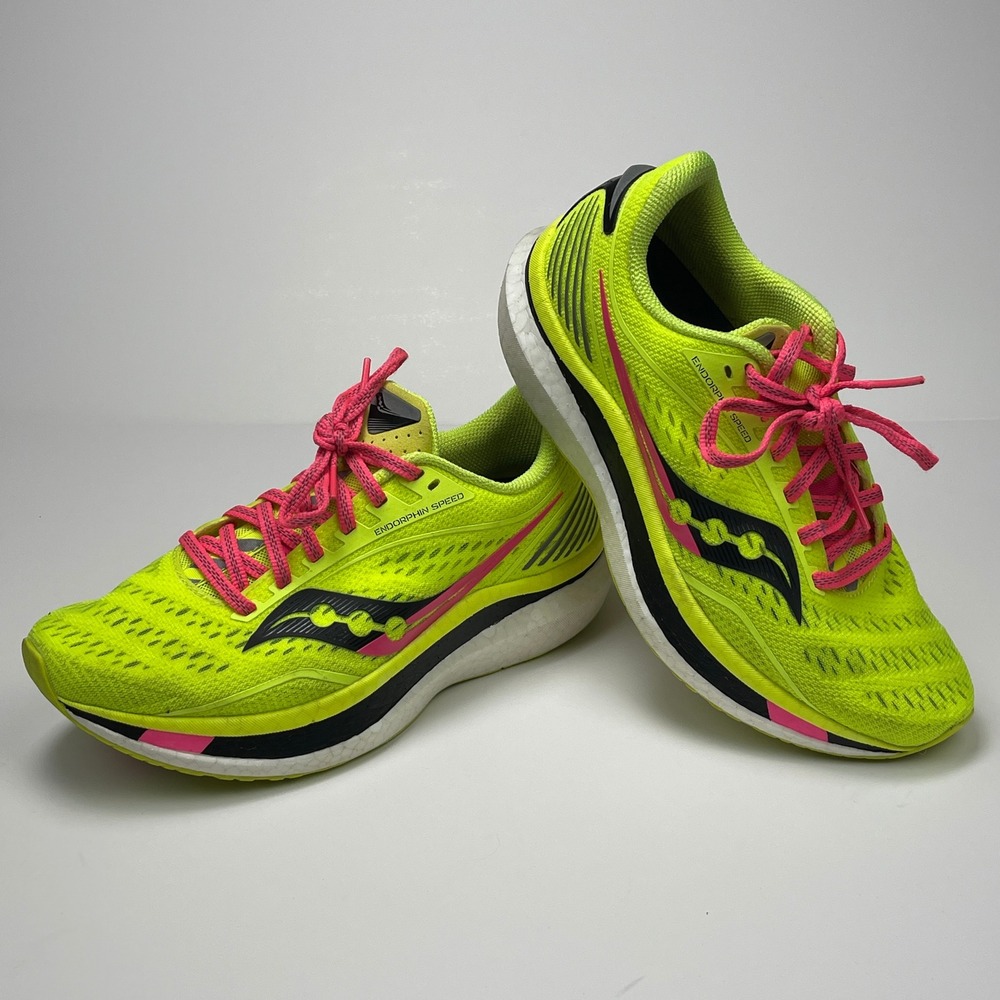 Saucony Running Shoes Womens 8.5 Endorphin Speed Future Neon Pink S10597-65 EUC